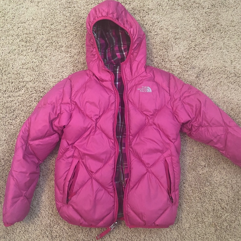 Girls Reversible North Face Puffer Jacket